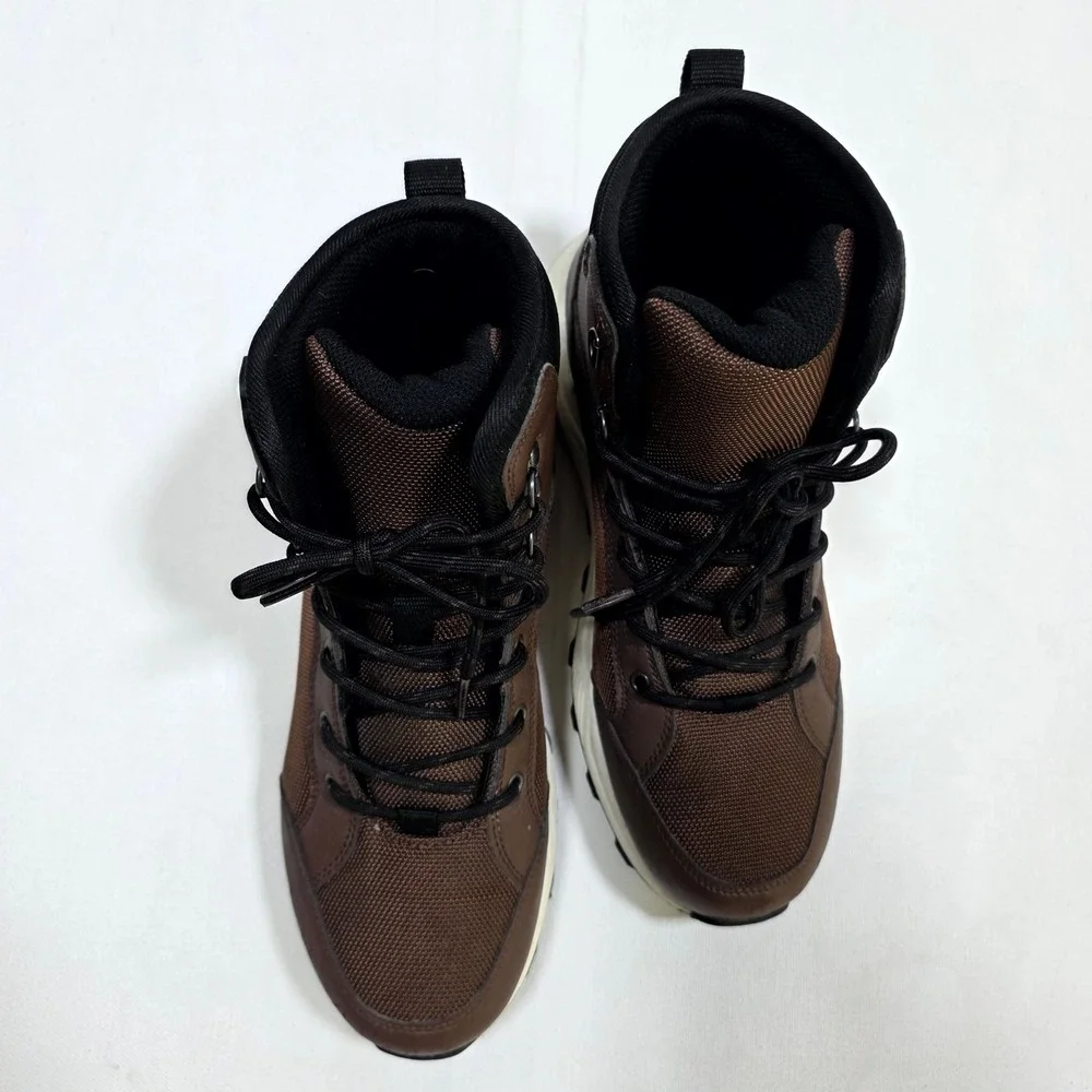 Target Hiking Boots Mens 9 Brown Mid Top Trail Outdoor Rugged Lug Sole Shoes